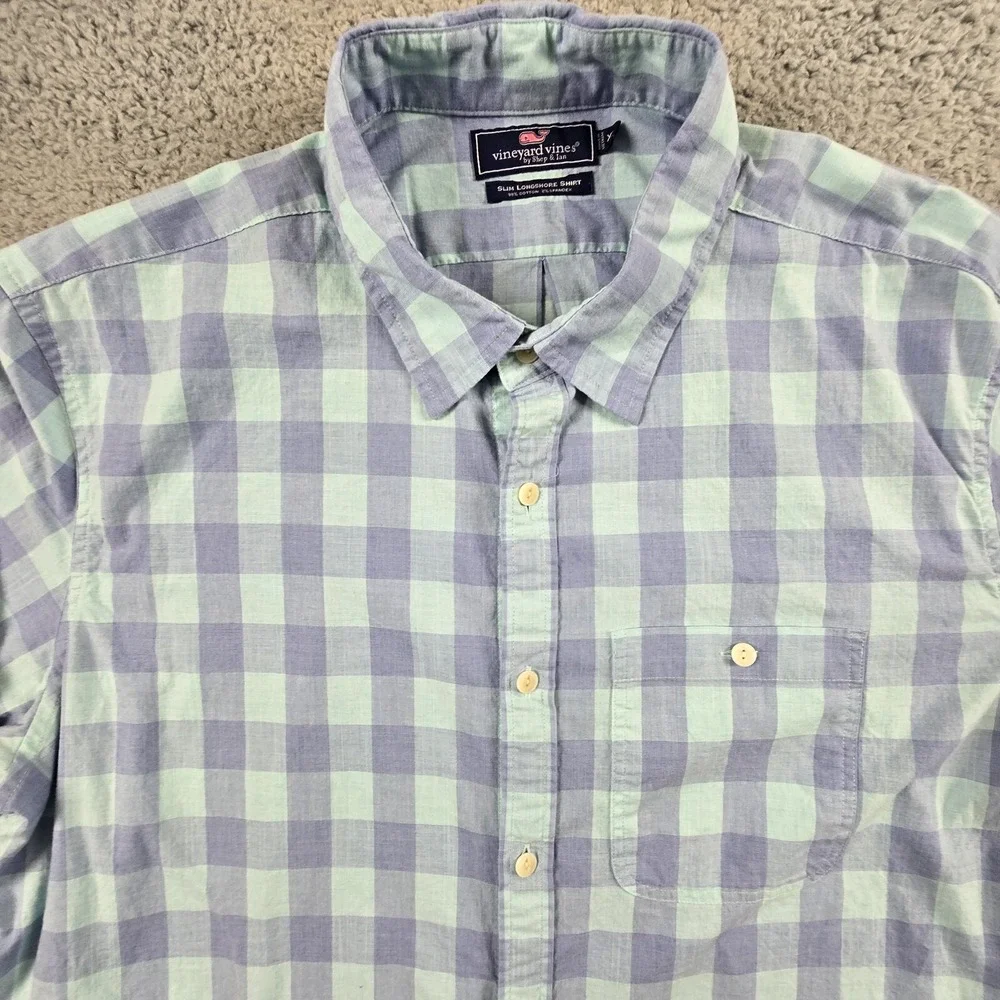 Vinyard Vines Shirt Longshore Mens XL Slim Plaid Long Sleeve‎ Button Down - Picture 3 of 12